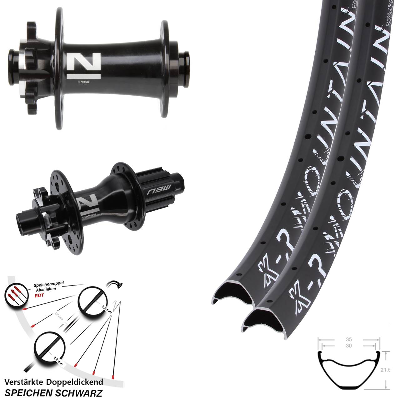 29+ Zoll KX-R Mountain Novatec D791 D792 Laufradsatz 6-Loch 12x100/142 Campa N3W