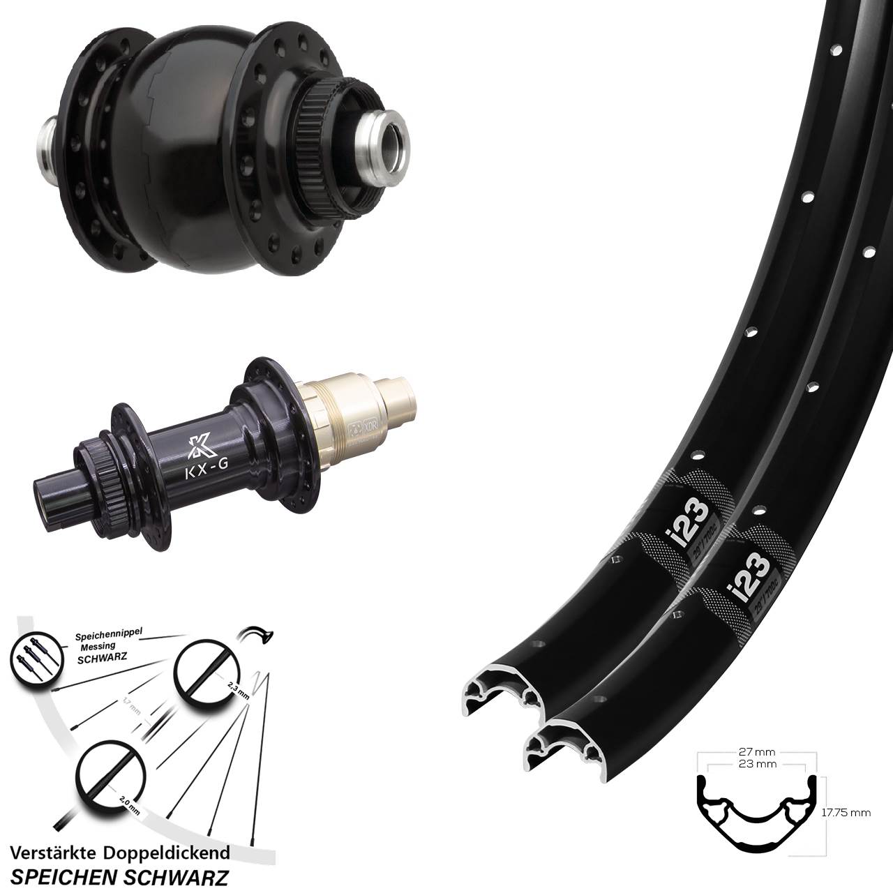Disc Laufradsatz 28-29 Zoll WTB i23 ST KX-G SON delux SRAM XDR 12x100/142