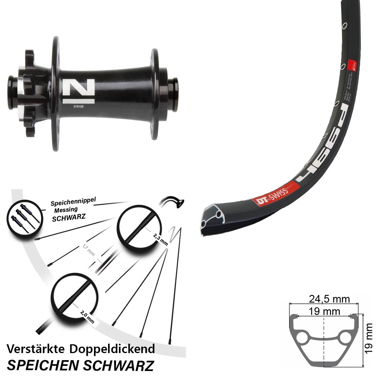 Disc Laufrad 28 Zoll DT Swiss 466d Novatec D791 15x100