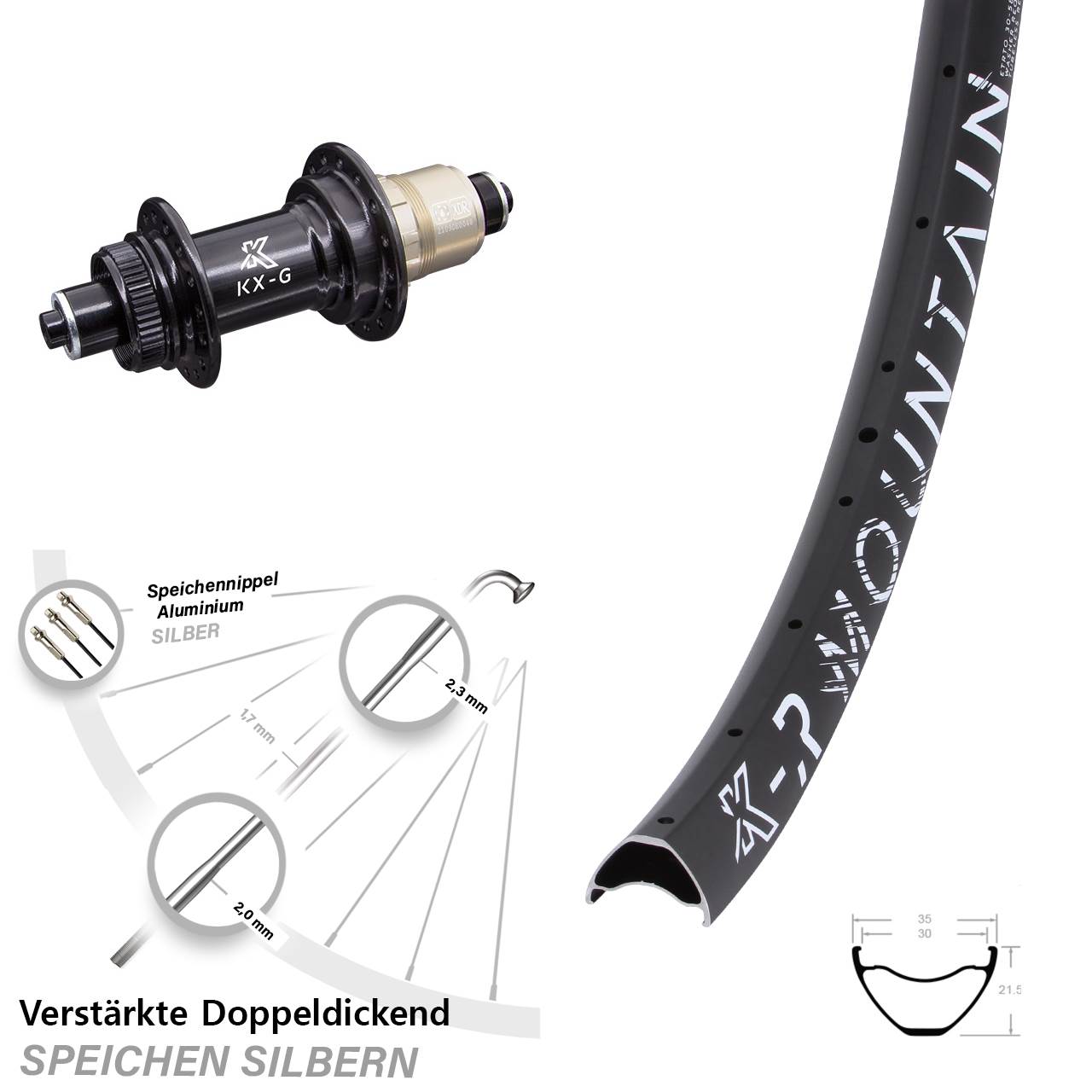 Disc Laufrad 29 Zoll KX-GR Mountain SRAM XDR für Schnellspanner