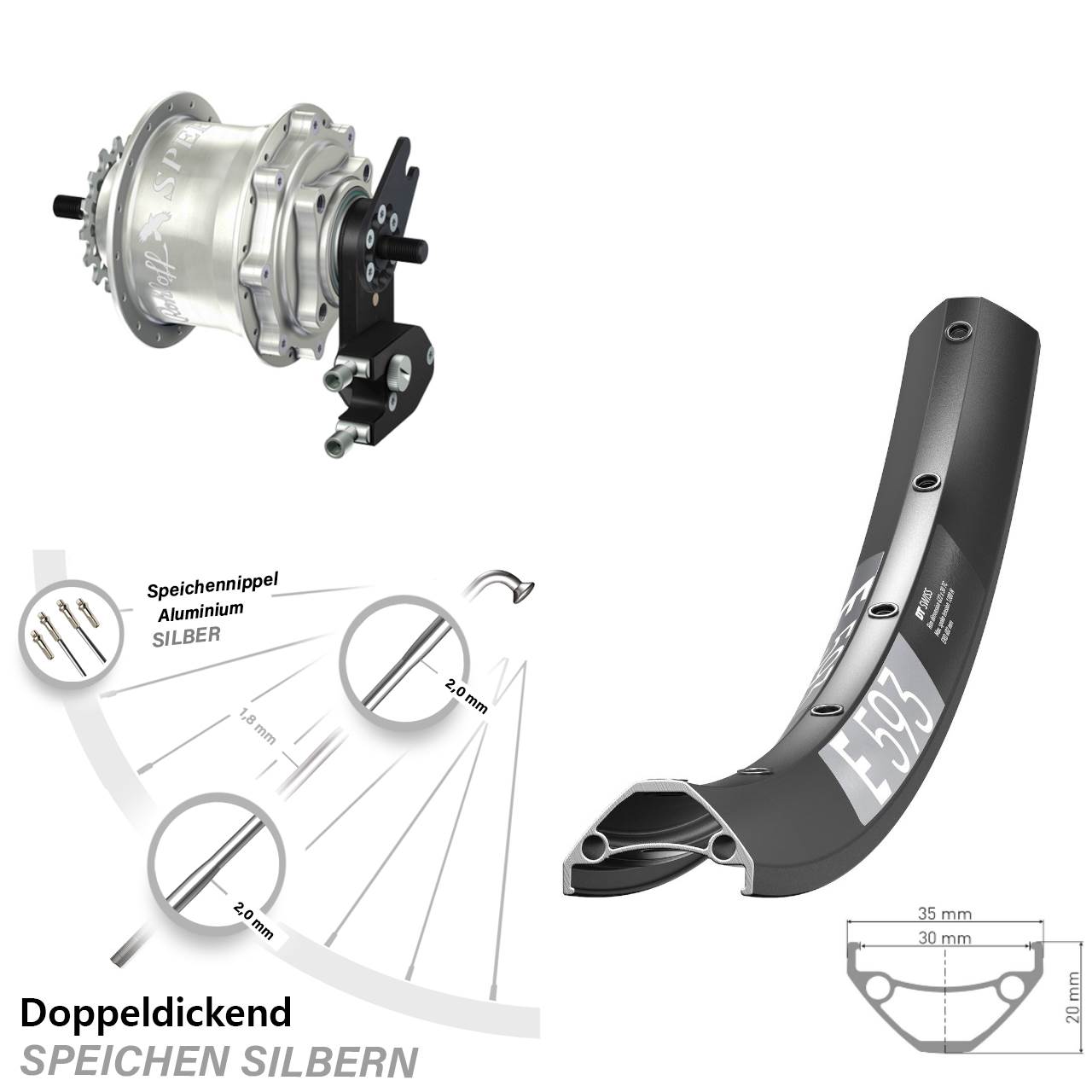 27,5 Zoll DT Swiss E 593 Rohloff Speedhub 500/14 TS DB OEM2