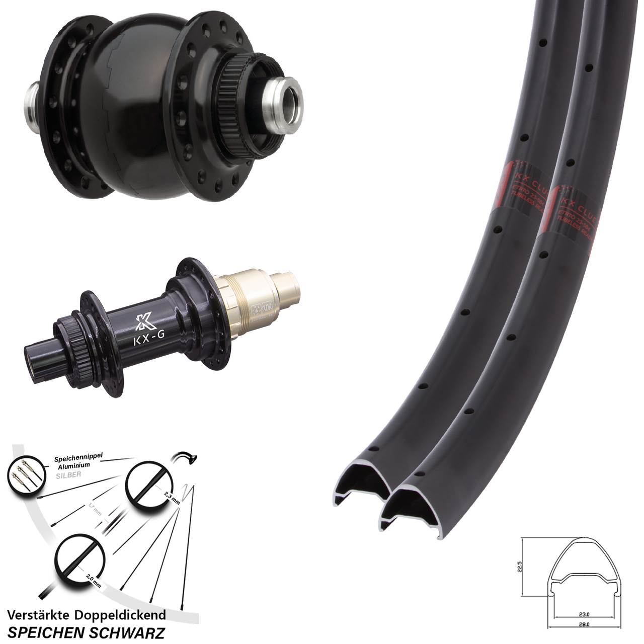 KX-G Clue SON 28 Zoll Centerlock Laufradsatz 12x100/142 XDR