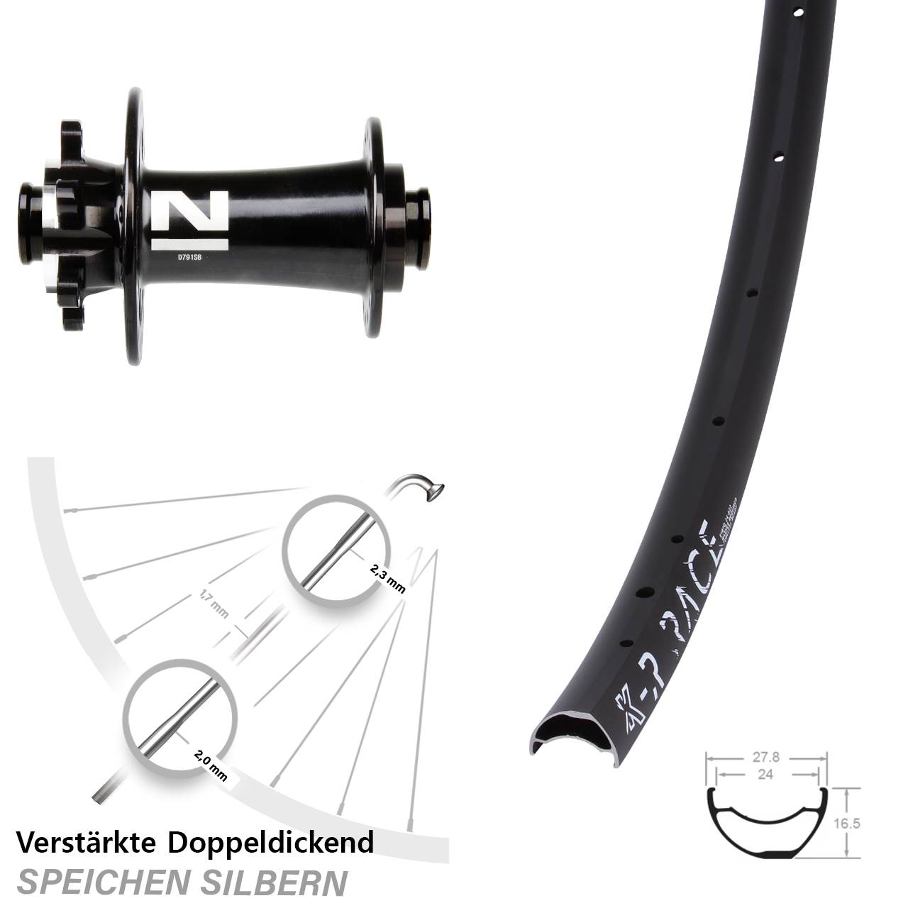 KX-R Race Novatec D791 Disc Vorderrad 12x100