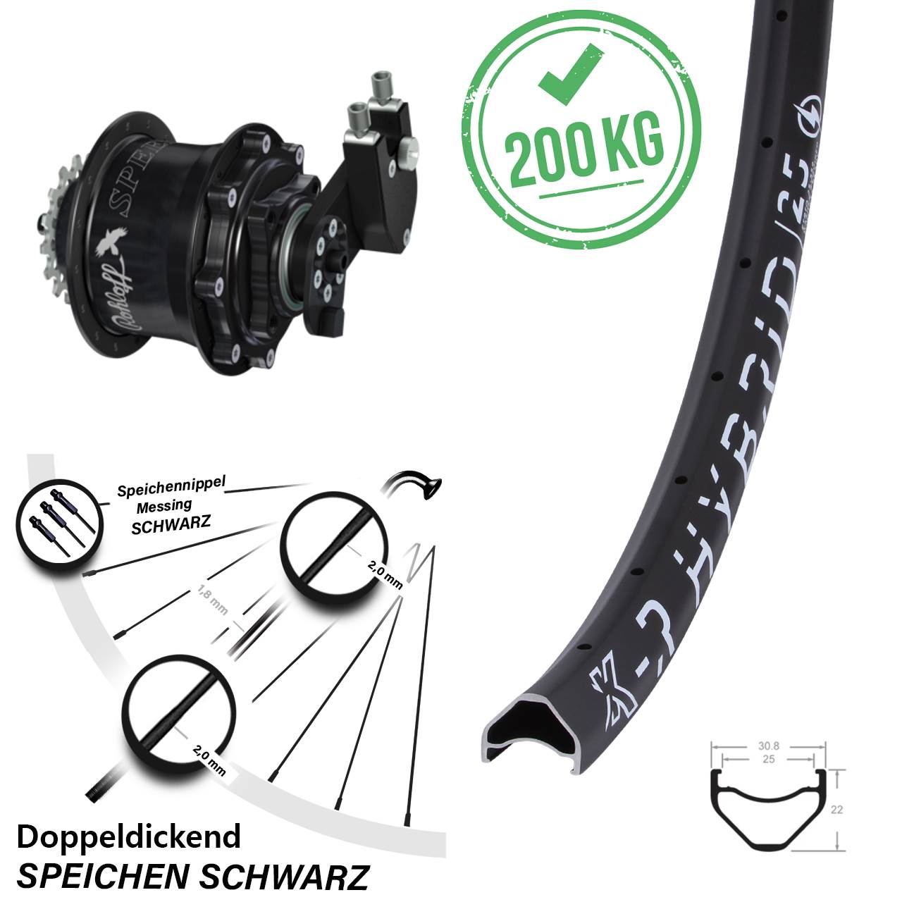 28-29 Zoll KX-R Hybrid 25 Rohloff Speedhub CC DB OEM Tandem
