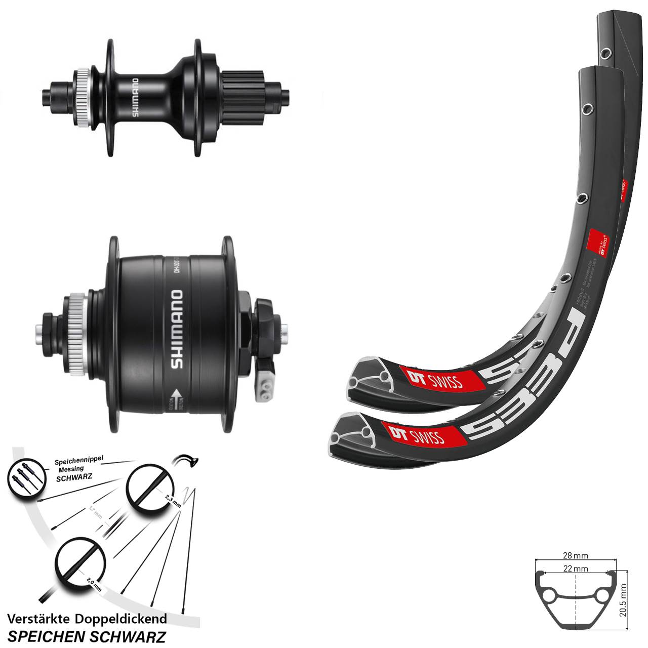 27,5 Zoll DT Swiss 533 D DH-3D37 FH-MT500 Disc Laufradsatz QR Micro Spline