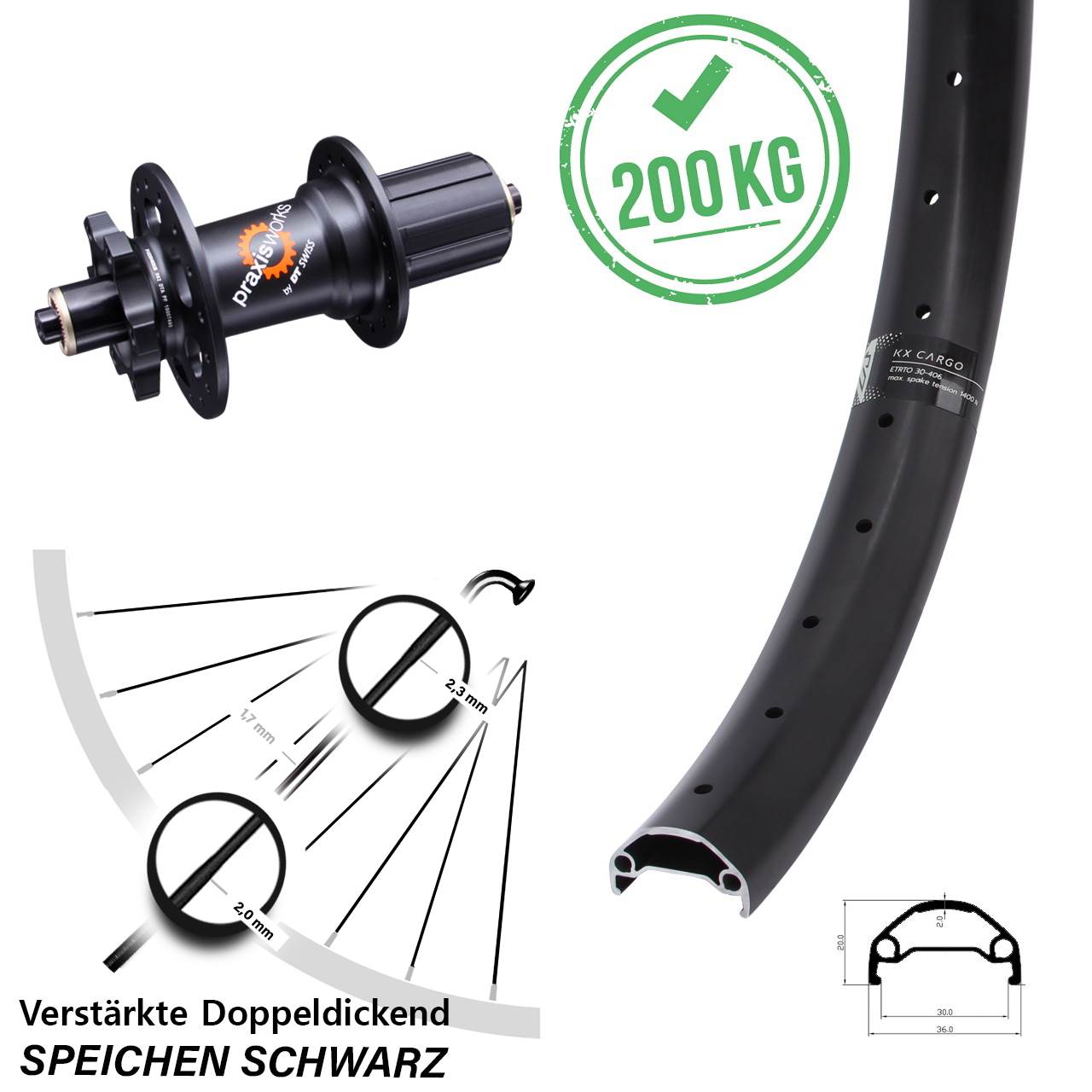 Disc Hinterrad 26 Zoll DT Swiss 350 QR 8-11 fach KX 30-559