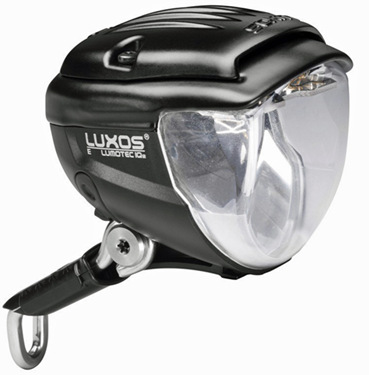 Wie wird der Frontscheinwerfer bei der Nabendynamo-Fahrradbeleuchtung angeschlossen?