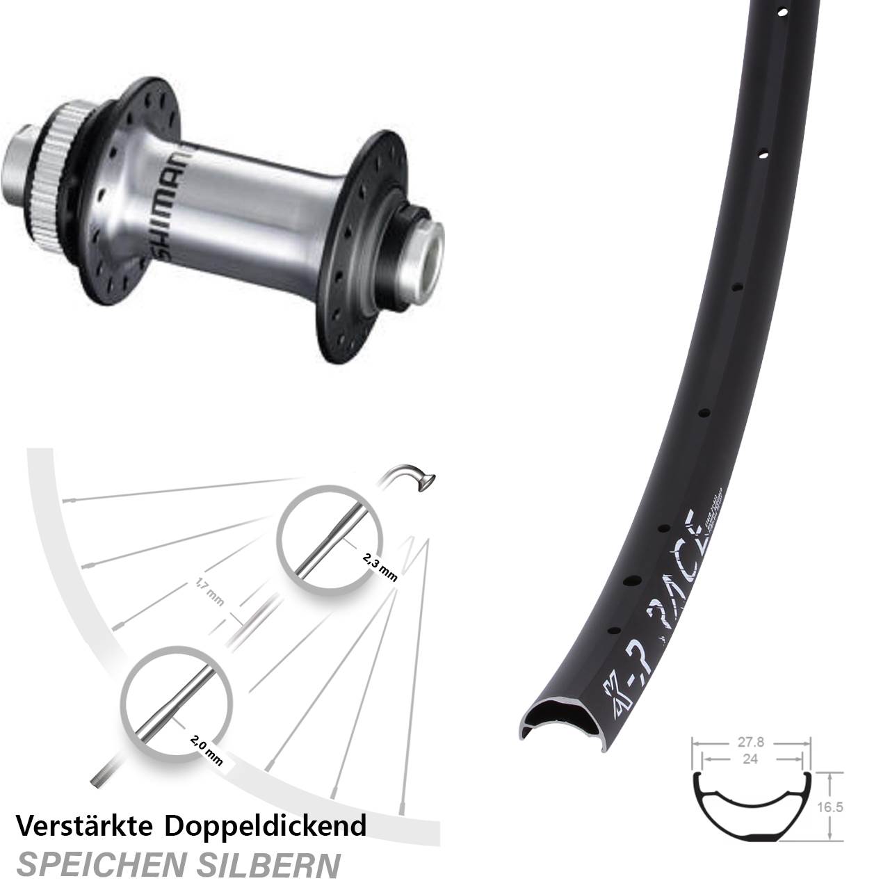 KX-R Race Shimano RS770 29 Zoll Centerlock Vorderrad 12x100