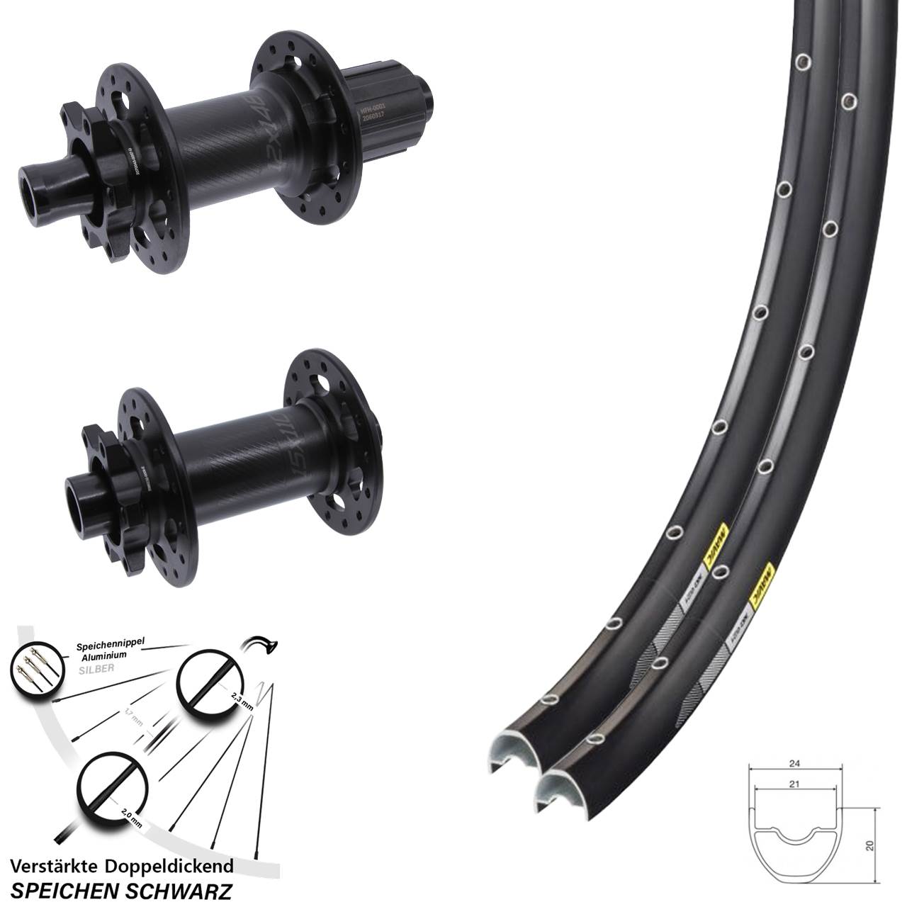 Boost Disc Laufradsatz 15x110 12x148 29 Zoll Mavic XC 621 Bear Pawls 8-11 fach HG