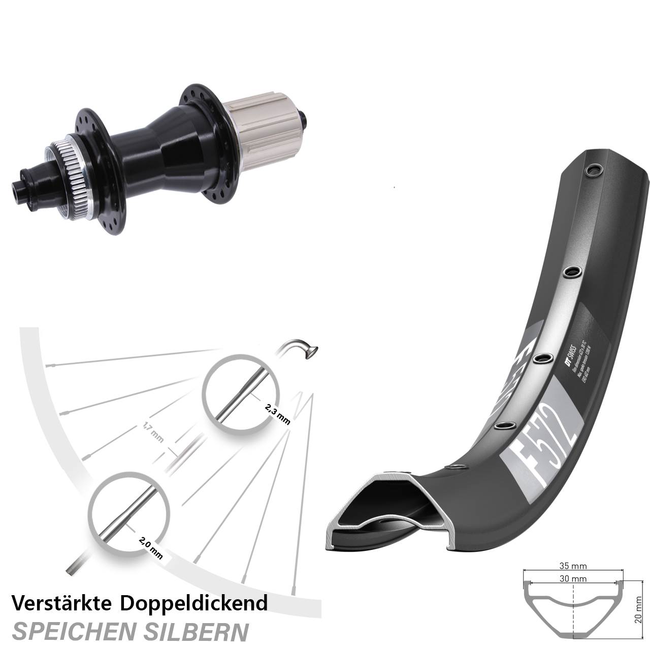 Disc Hinterrad für Schnellspanner 29 Zoll DT Swiss F572 Novatec CL-135 8-12 fach