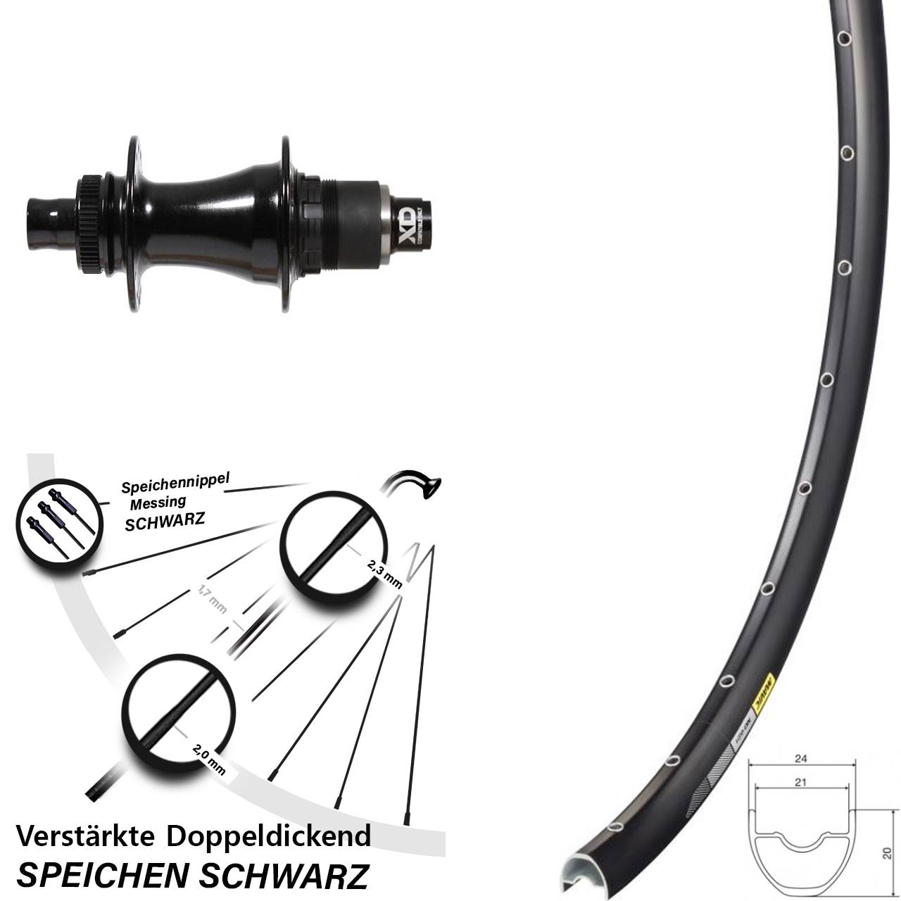 29 Zoll Mavic XC621 Formula CL142S Centerlock Hinterrad 12x142 SRAM XD