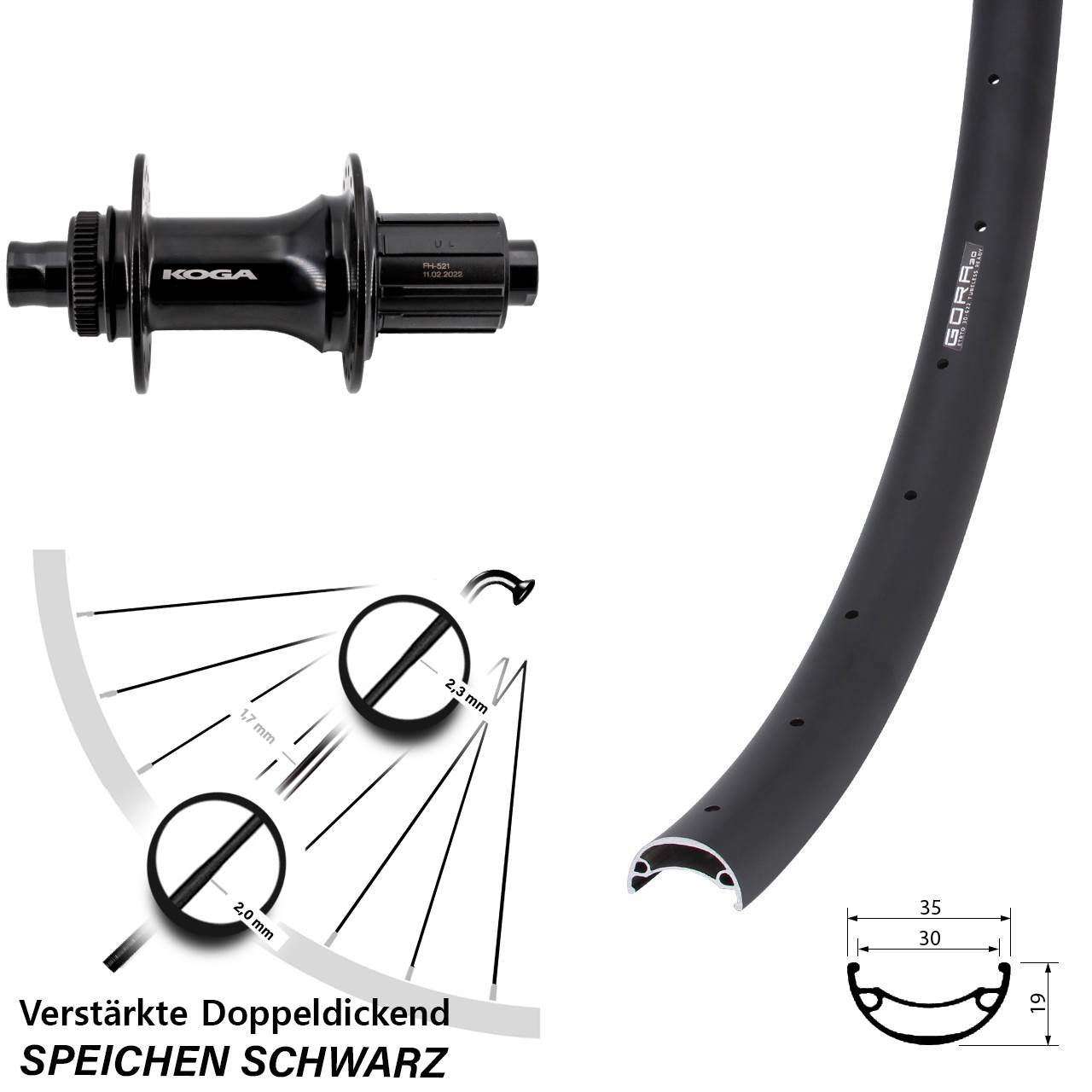 26 Zoll Gora 30 Formula ECT-148S Hinterrad Centerlock 12x148 8-11 fach HG