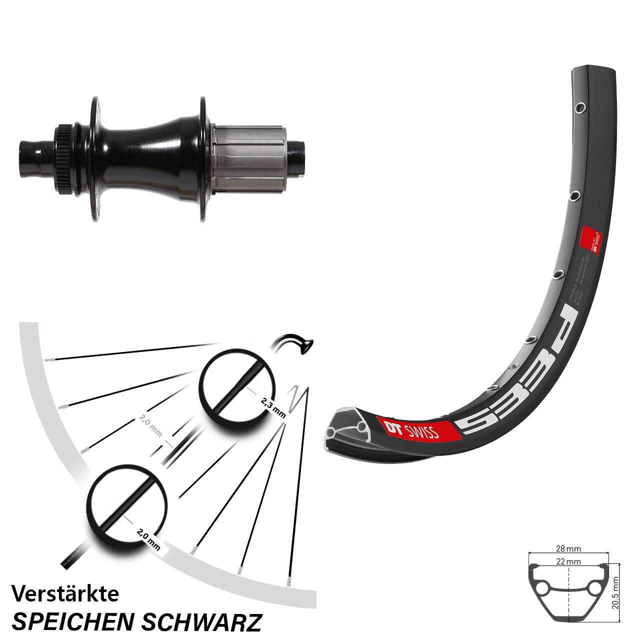 26 Zoll Hinterrad Formula DT Swiss 533 D Centerlock 8-11 fach