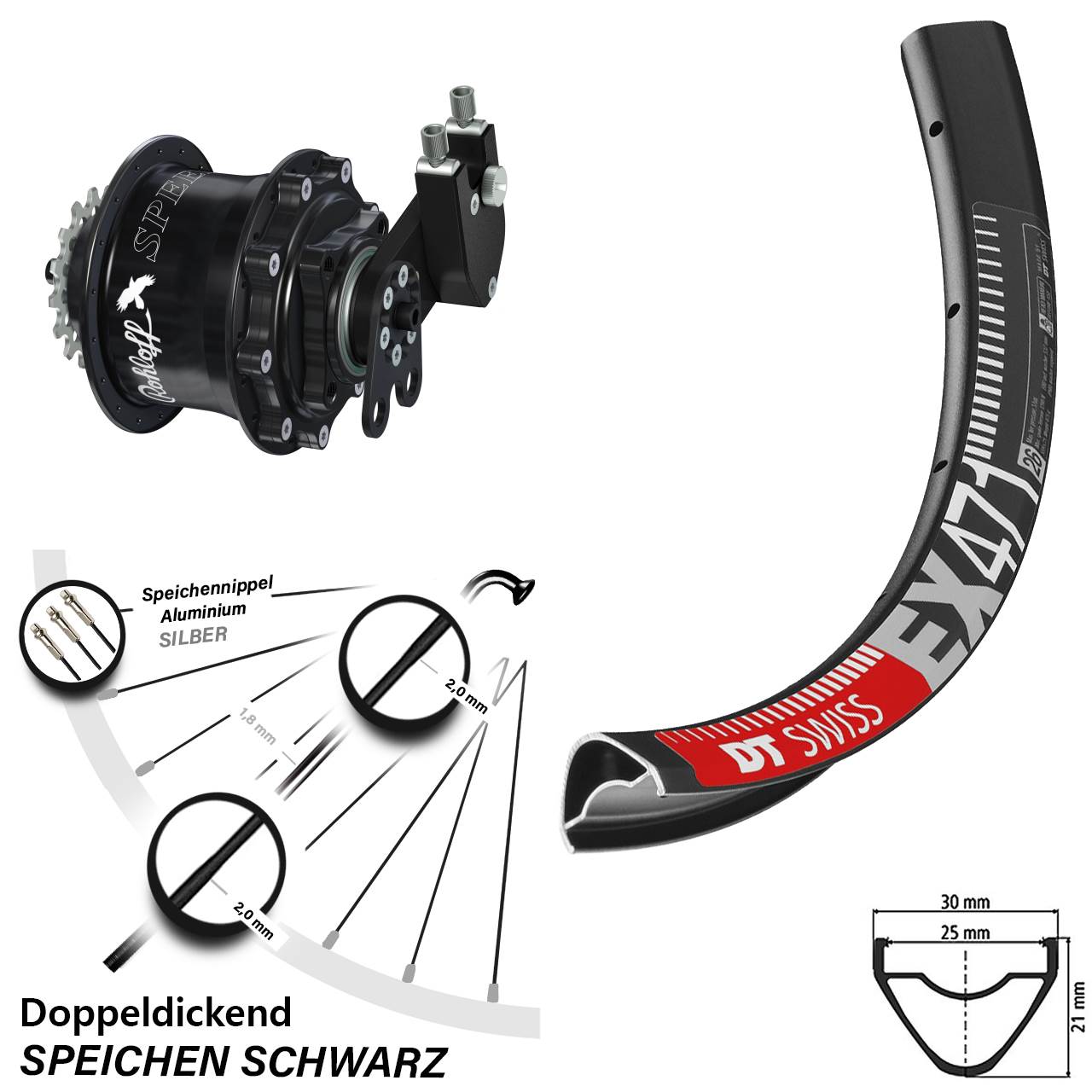 29 Zoll DT Swiss EX471 Rohloff Speedhub CC DB