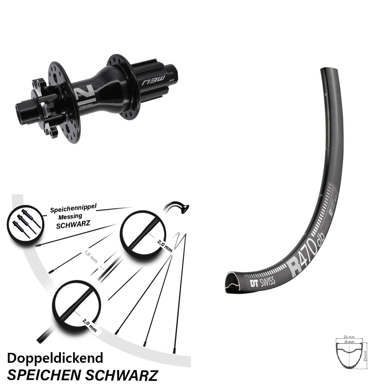 28 Zoll DT Swiss R470 Novatec D792 Disc Laufrad 12x142 Campagnolo N3W