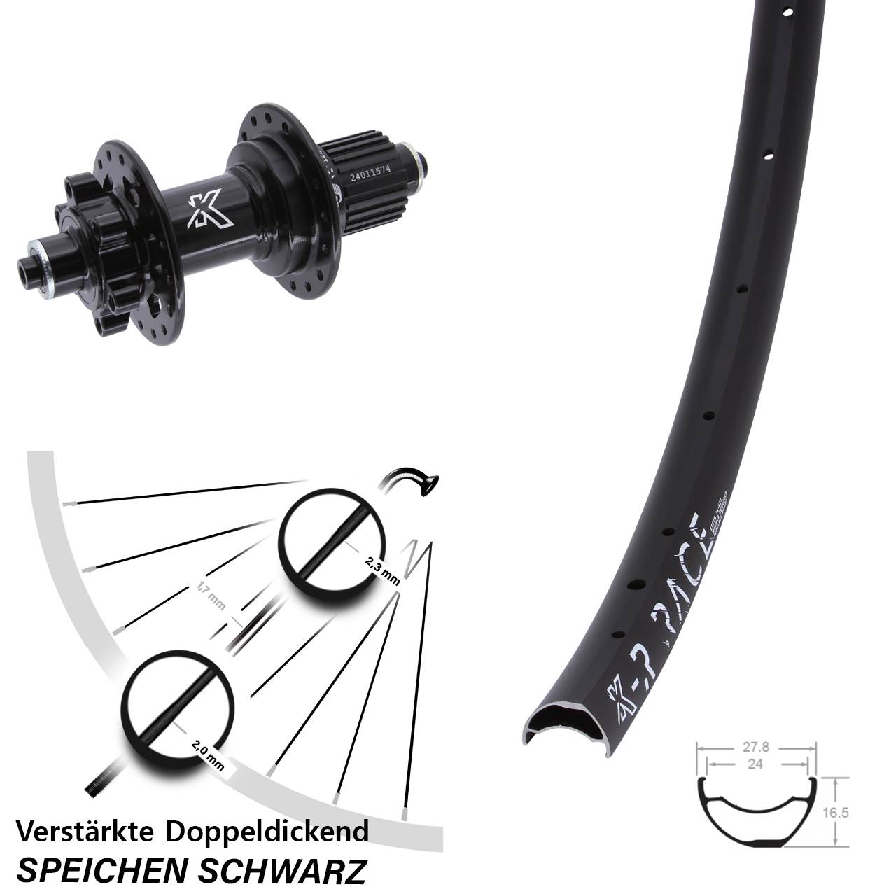 KXR-M Race 6-Loch Hinterrad QR Micro Spline