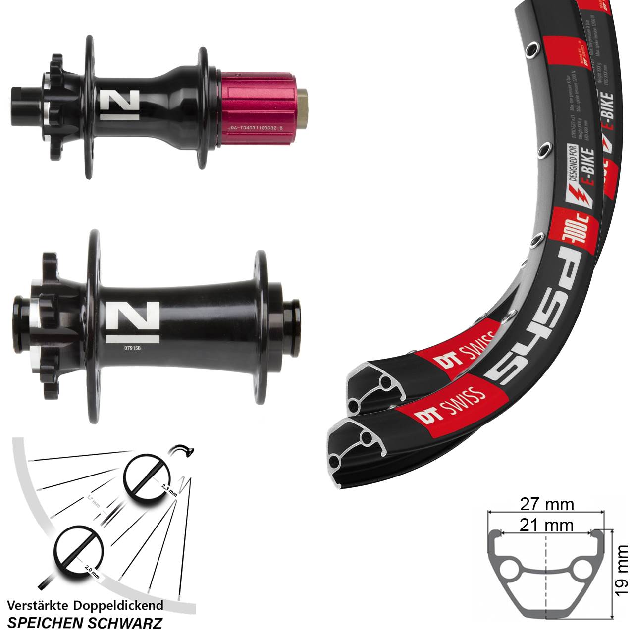 Disc Laufrad-Satz 15x100 12x142 26 Zoll DT Swiss 545d Novatec D791 D792 8-12 fach HG