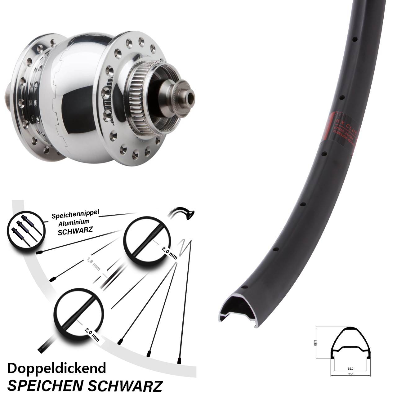 29 Zoll KX Clue SONdelux Disc Nabendynamovorderrad QR