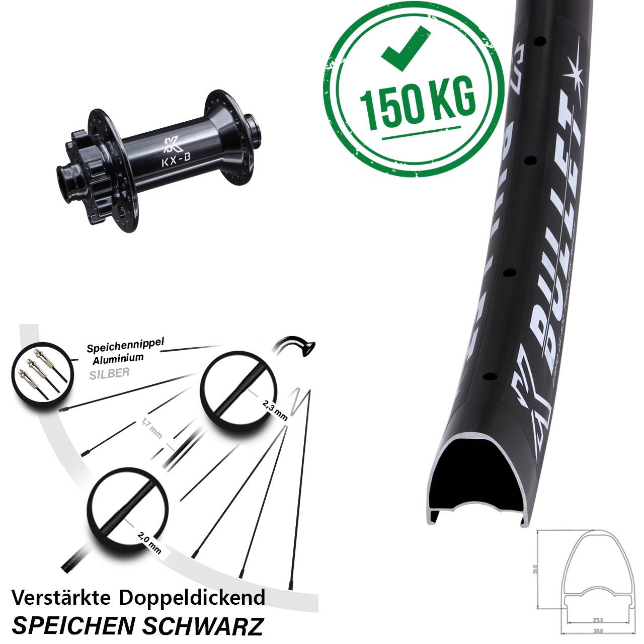 Boost Disc Laufrad 15x110 29 Zoll KX-Bullet