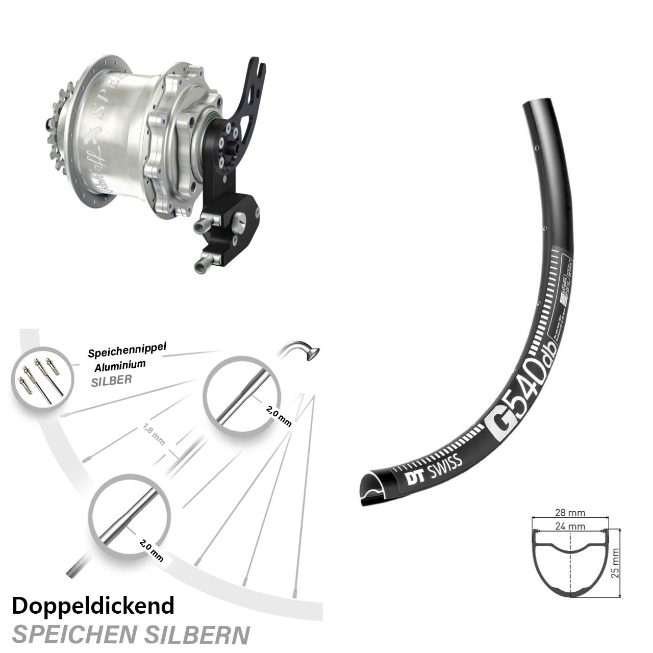 28 Zoll DT Swiss G 540 Rohloff Speedhub 500/14 CC DB PM