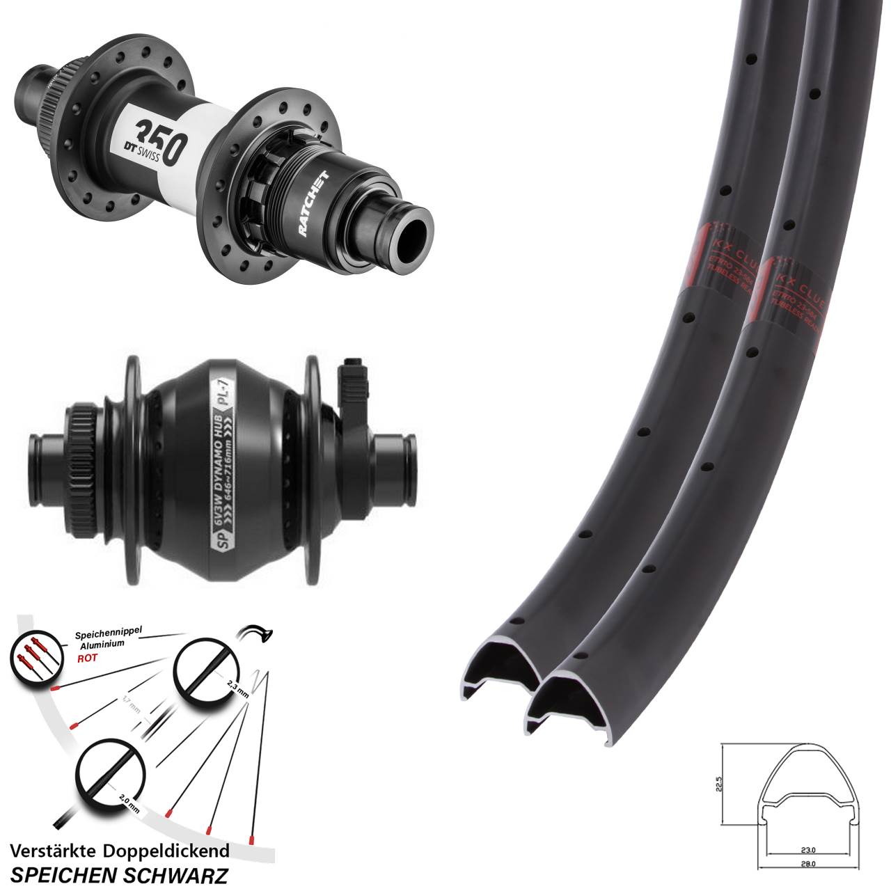 Disc Laufradsatz 29 Zoll KX Clue DT Swiss 350 Ratchet 36 Shutter PL-7 XDR 12x100/142