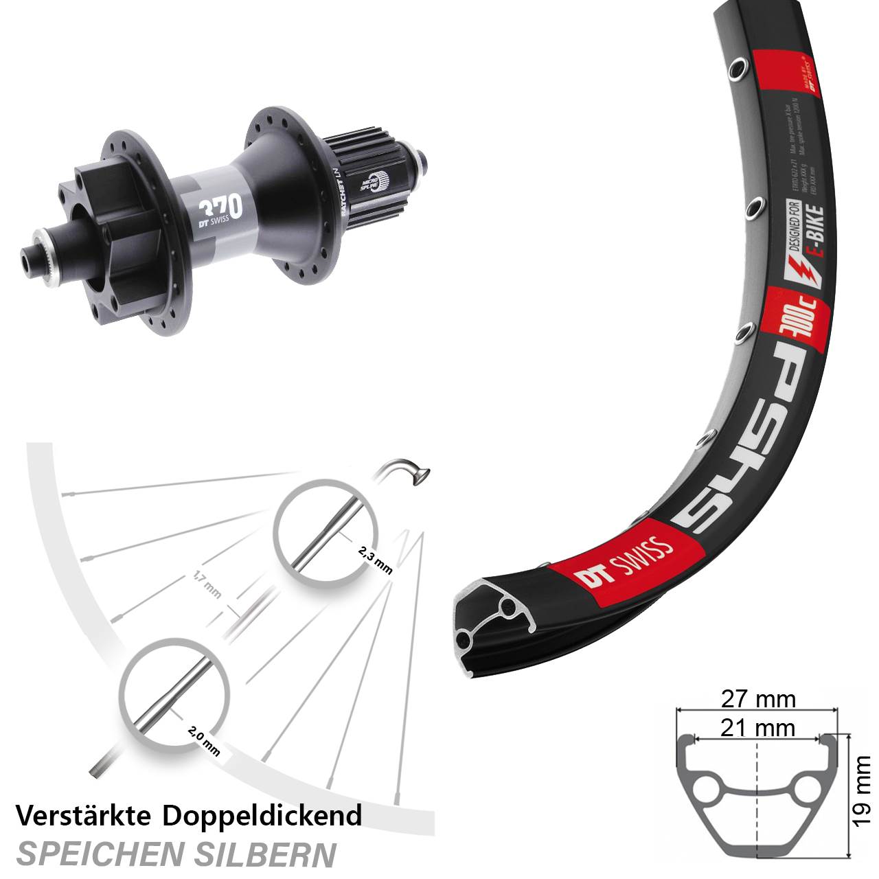 Disc Hinterrad 29 Zoll DT Swiss 545-370 Micro Spline QR