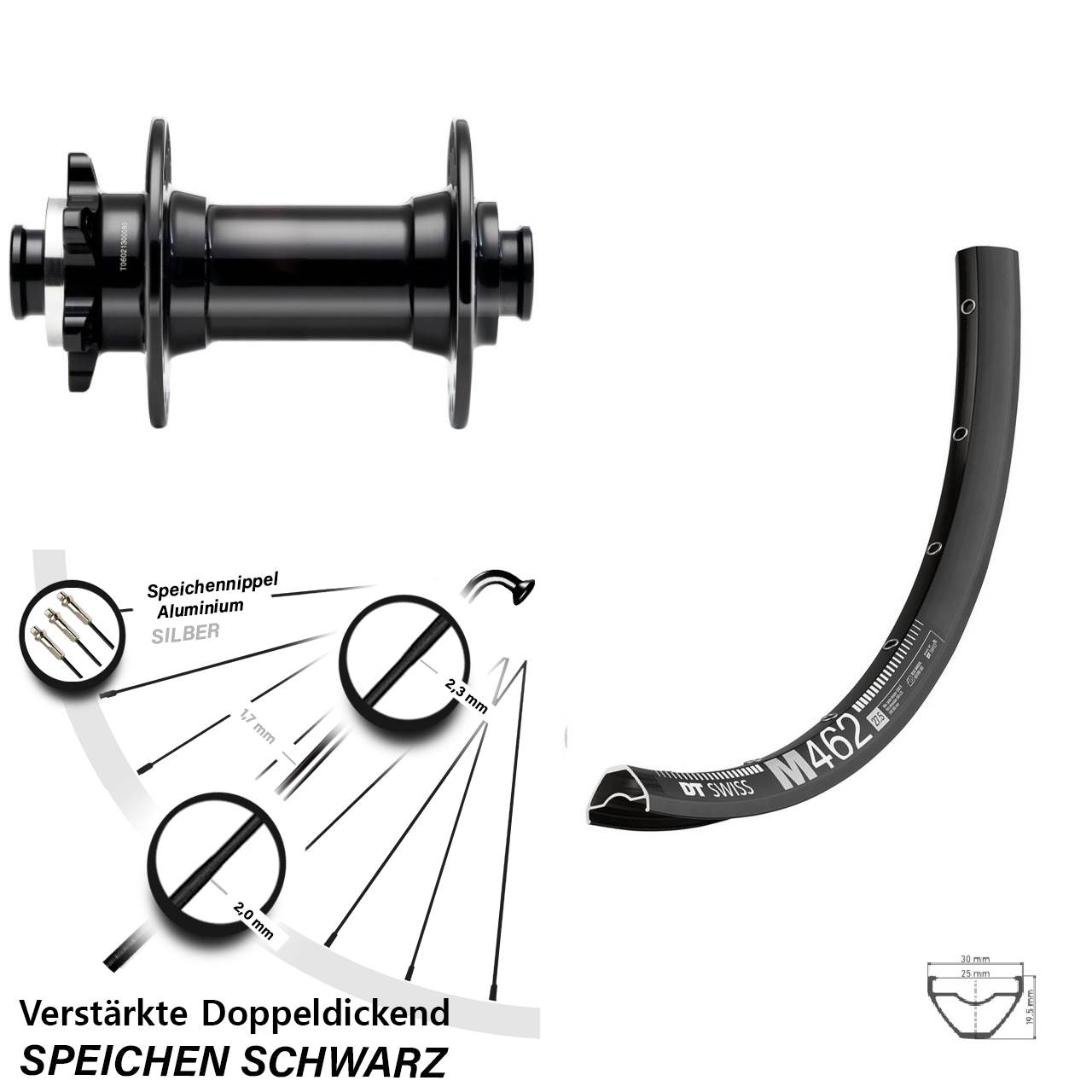 DT Swiss M462 Novatec D341 Disc 29 Zoll Laufrad 15x110 Boost