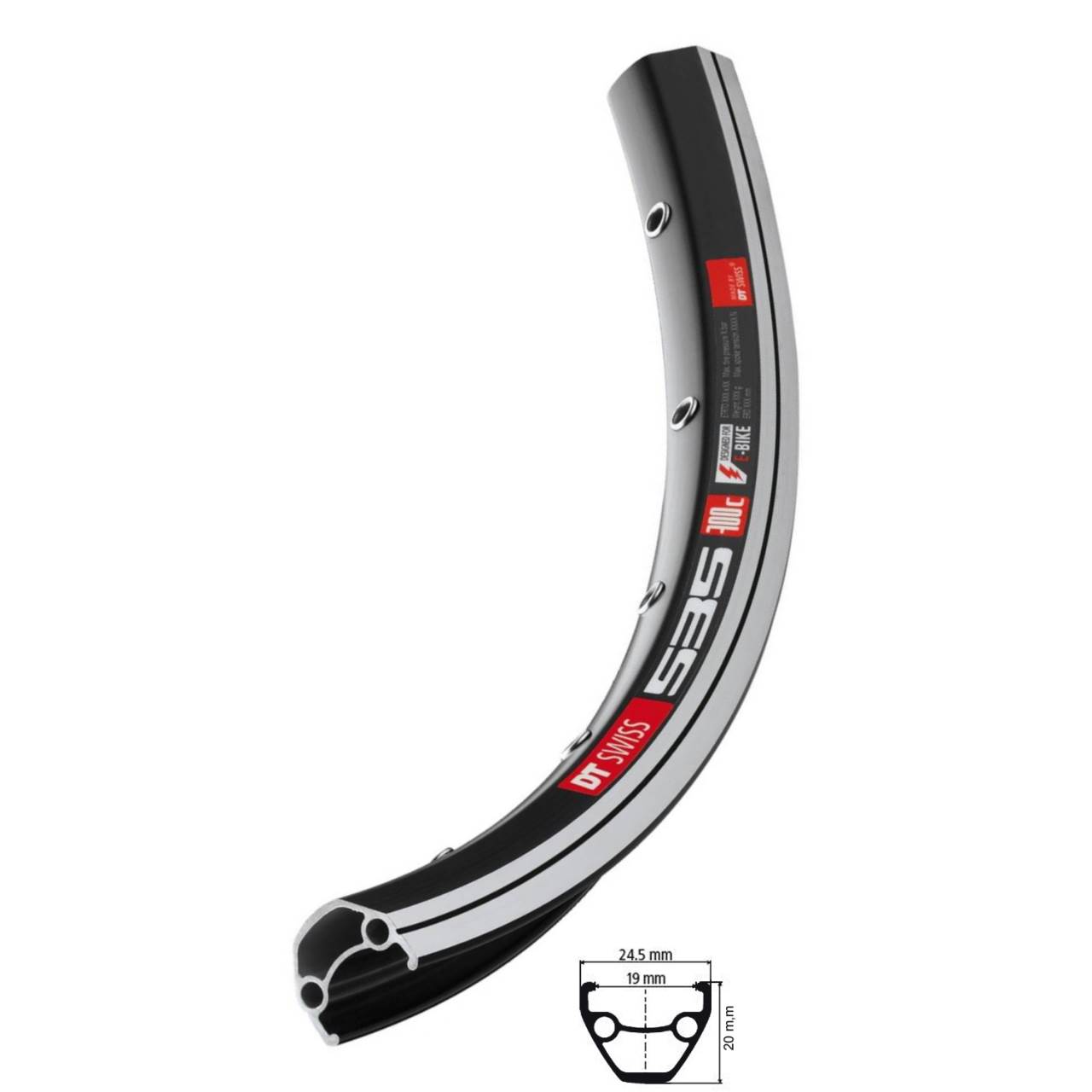 DT Swiss Felge 535 28 Zoll schwarz