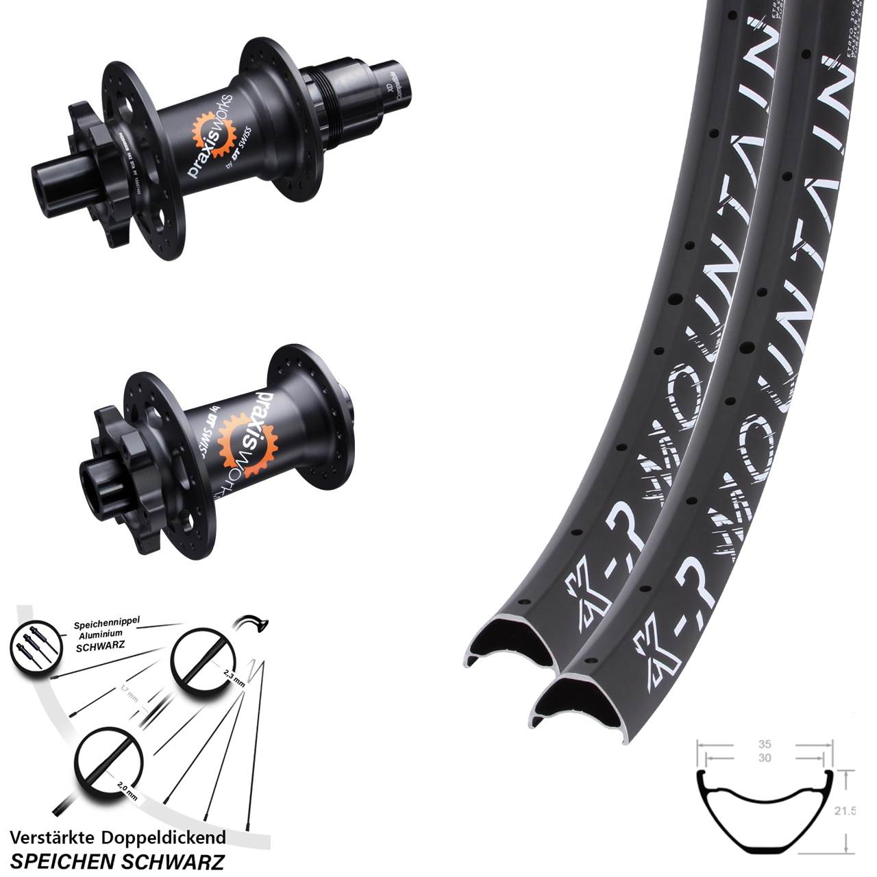KX-R Mountain DT Swiss 350 SL 29 Zoll Disc Laufradsatz 15x100 12x142 XD