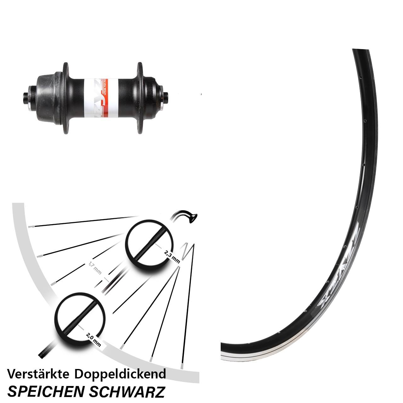 Mach1 Formula ZZYZX CL-91 26 Zoll Vorderrad für Schnellspanner