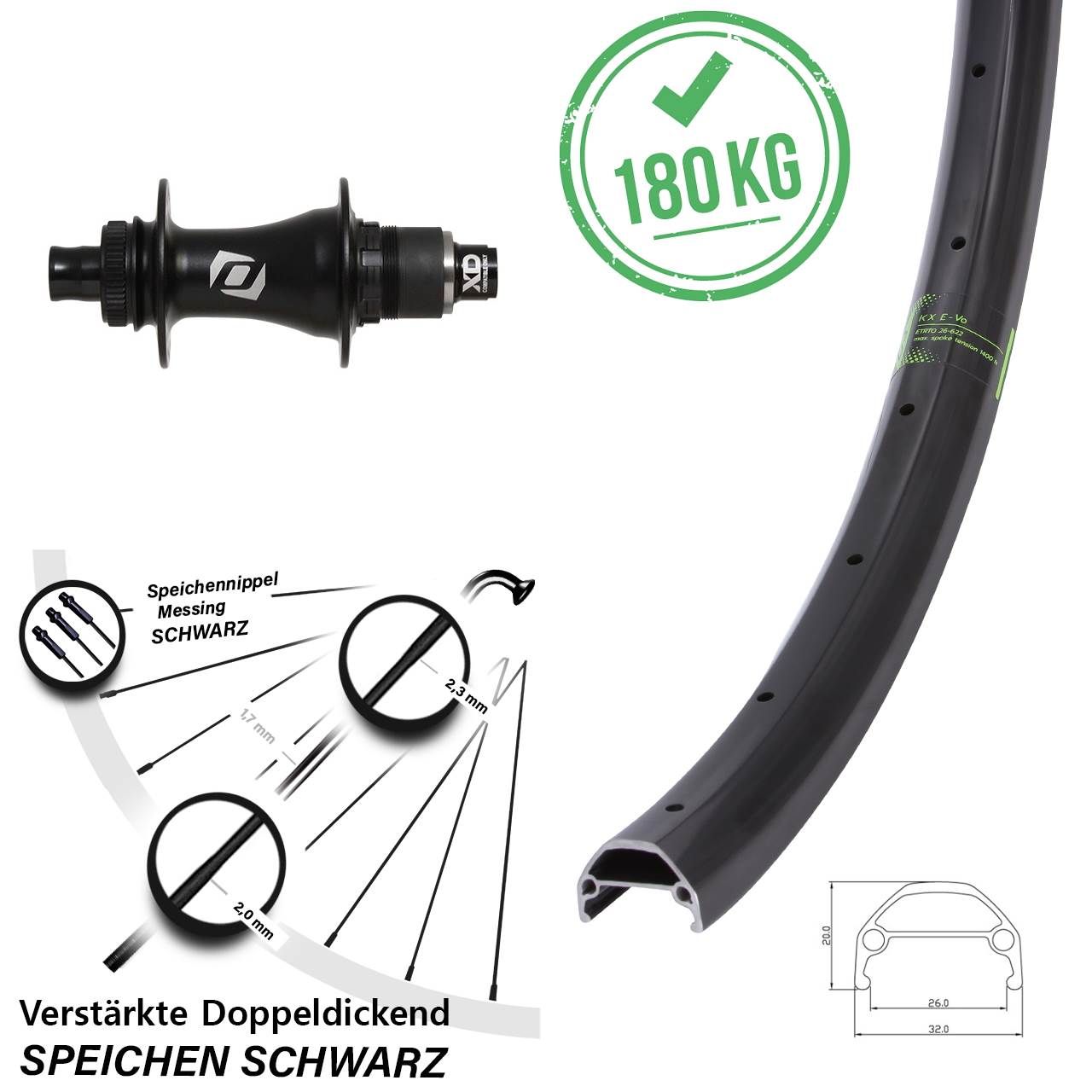 Hinterrad 28-29 Zoll KX Evo Syncros Boost SRAM XD 11-12 fach 12x148