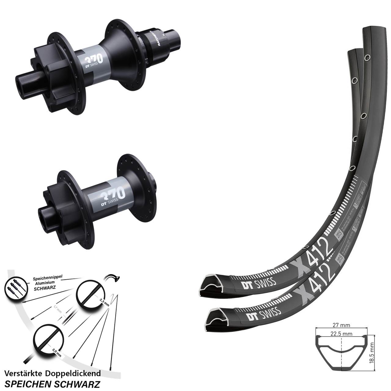 Disc Laufradsatz 29 Zoll DT Swiss X412-370 XD 11-12 fach 12x100/142