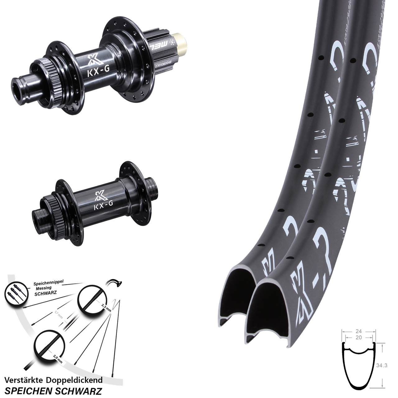 28 Zoll KX-R Road Laufradsatz Centerlock 12x100/142 Campagnolo N3W