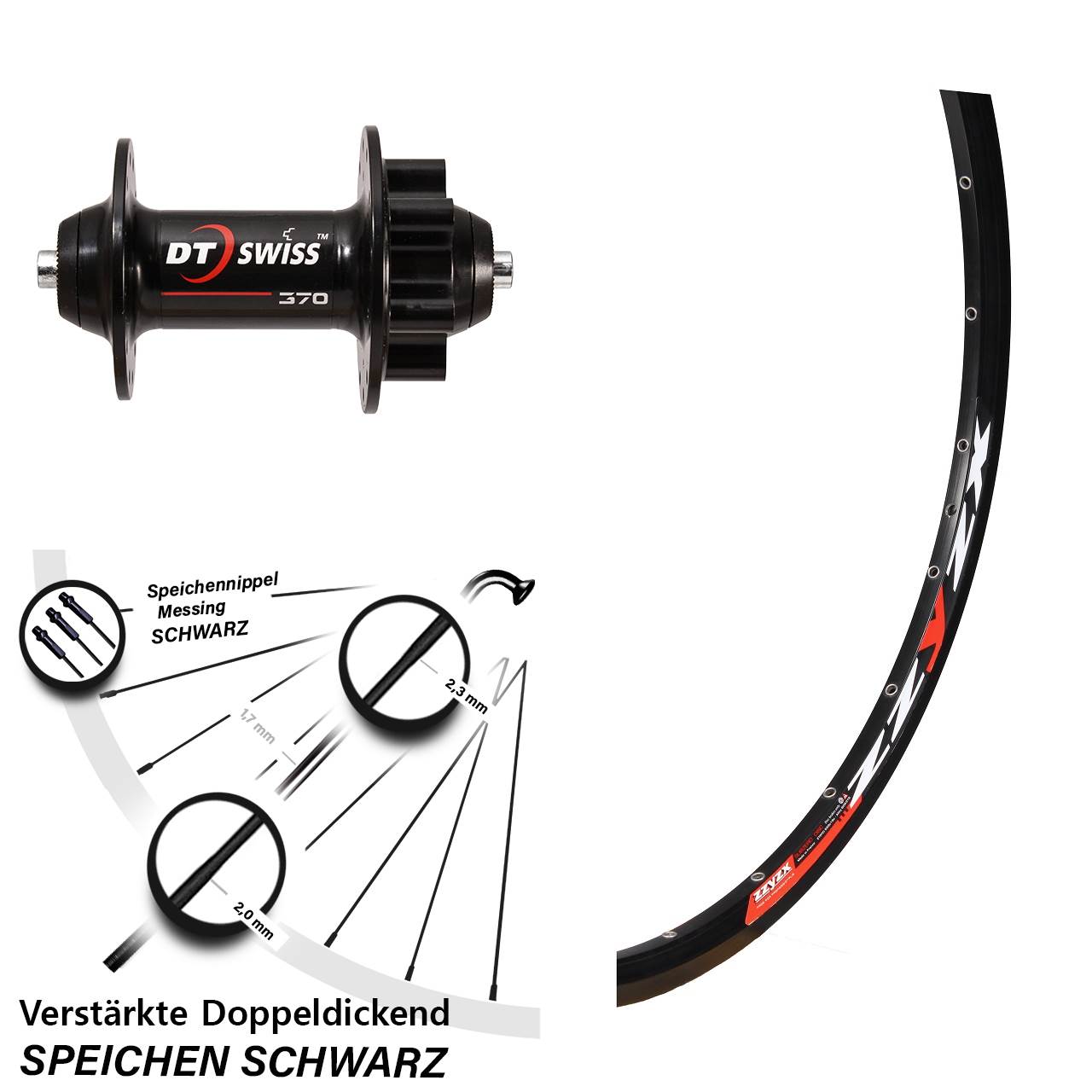 Mach1 MX DT Swiss 370 26 Zoll Disc Laufrad QR