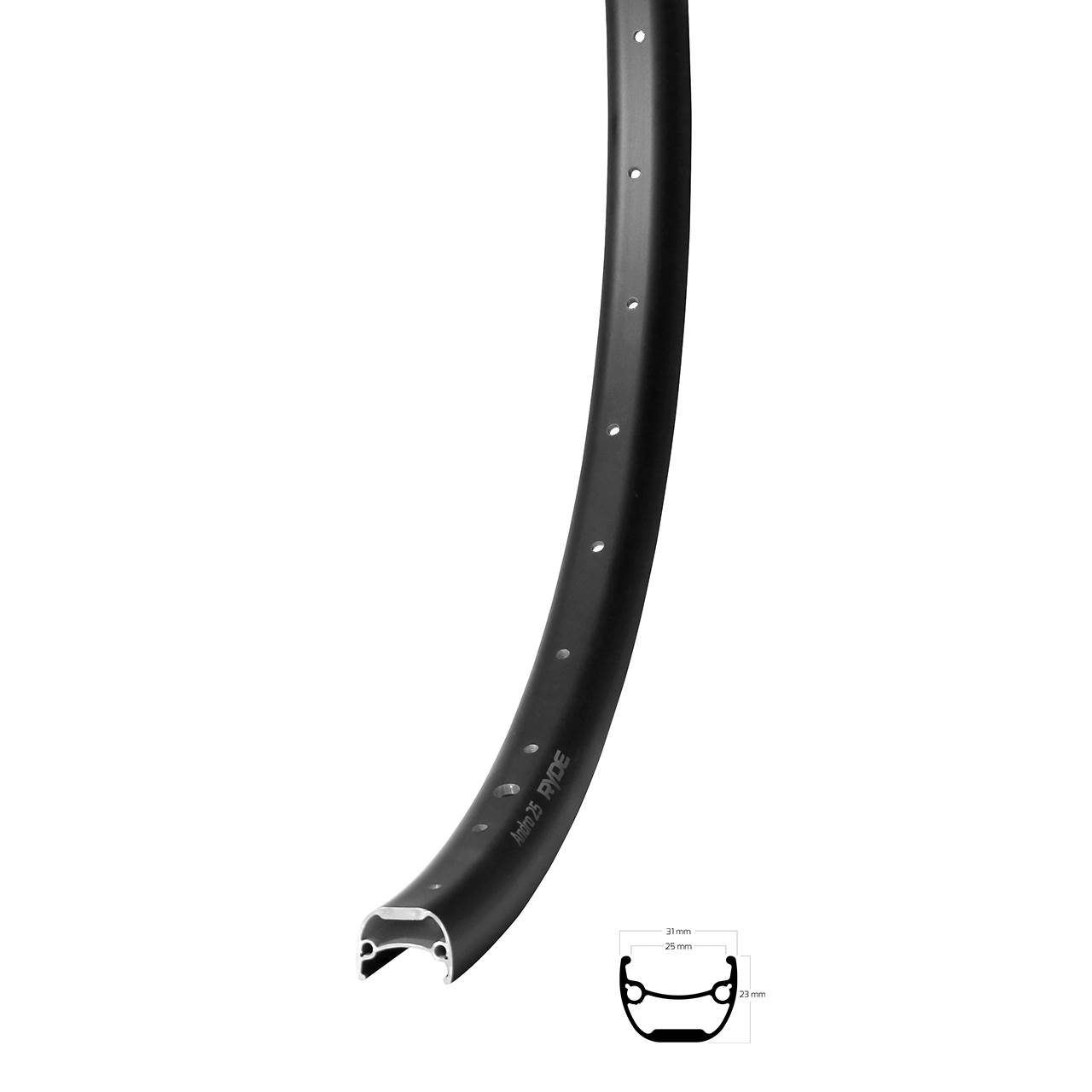 Felge 28 Zoll Ryde Andra 25 Disc schwarz