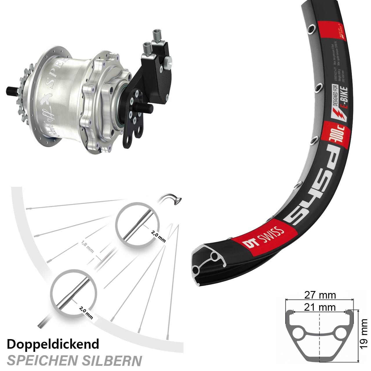28-29 Zoll DT Swiss 545d Rohloff Speedhub 500/14 TS DB