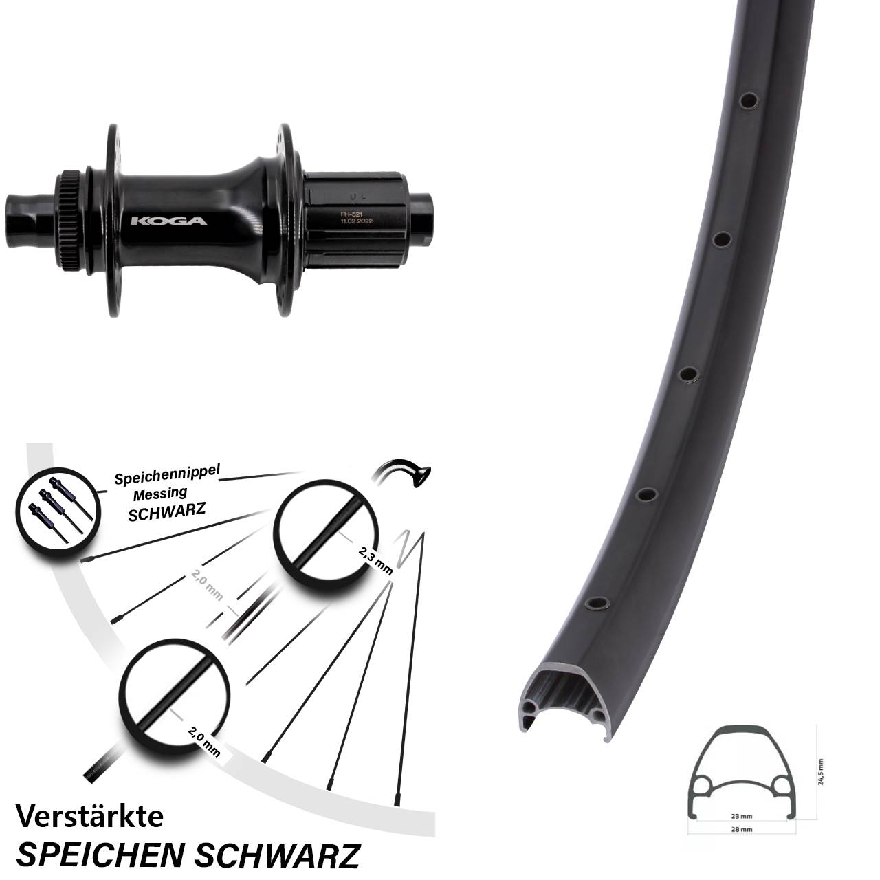 28 Zoll Ambrosio Sport Formula ECT-148S Boost Centerlock Hinterrad 12x148 8-11 fach HG
