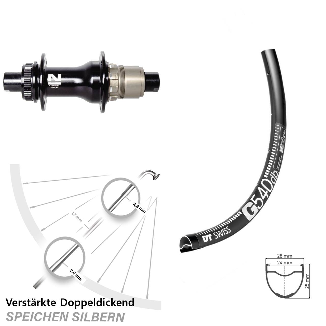 Disc Laufrad 28 Zoll DT Swiss G 540 Novatec D792 XDR 11-12 fach 12x142