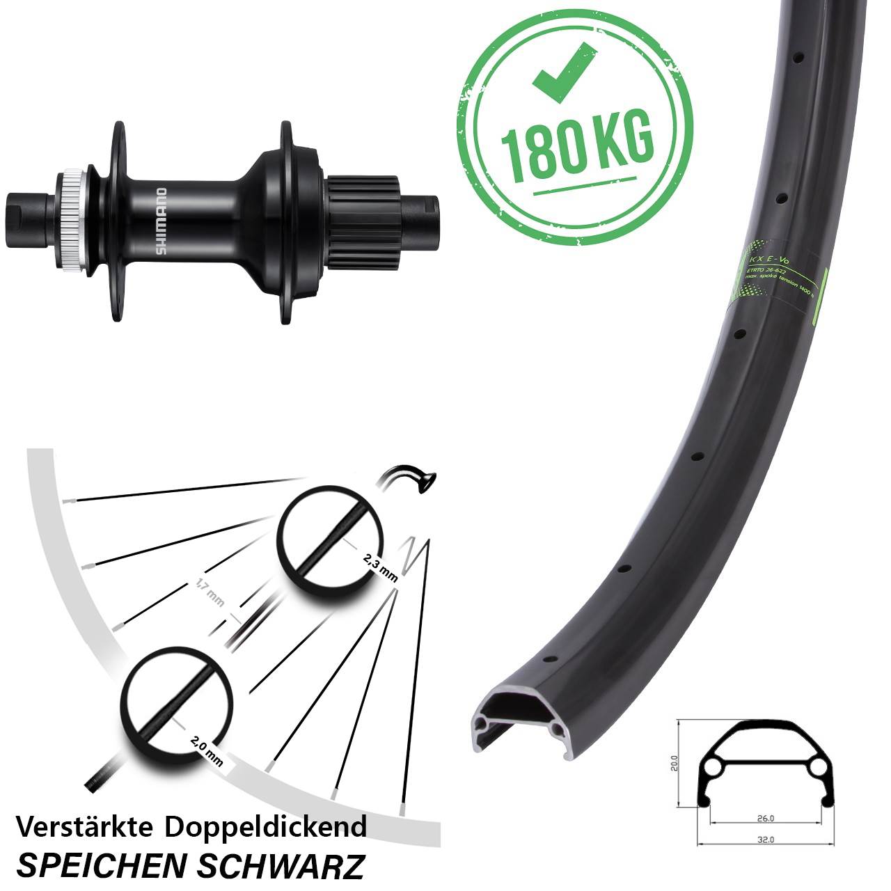 Centerlock Hinterrad 28 Zoll KX Evo Shimano FH-MT510B Micro Spline 12x148