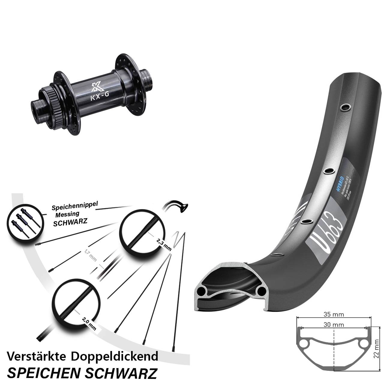 Disc Vorderrad 29 Zoll DT Swiss U 663 KX-G 12x100