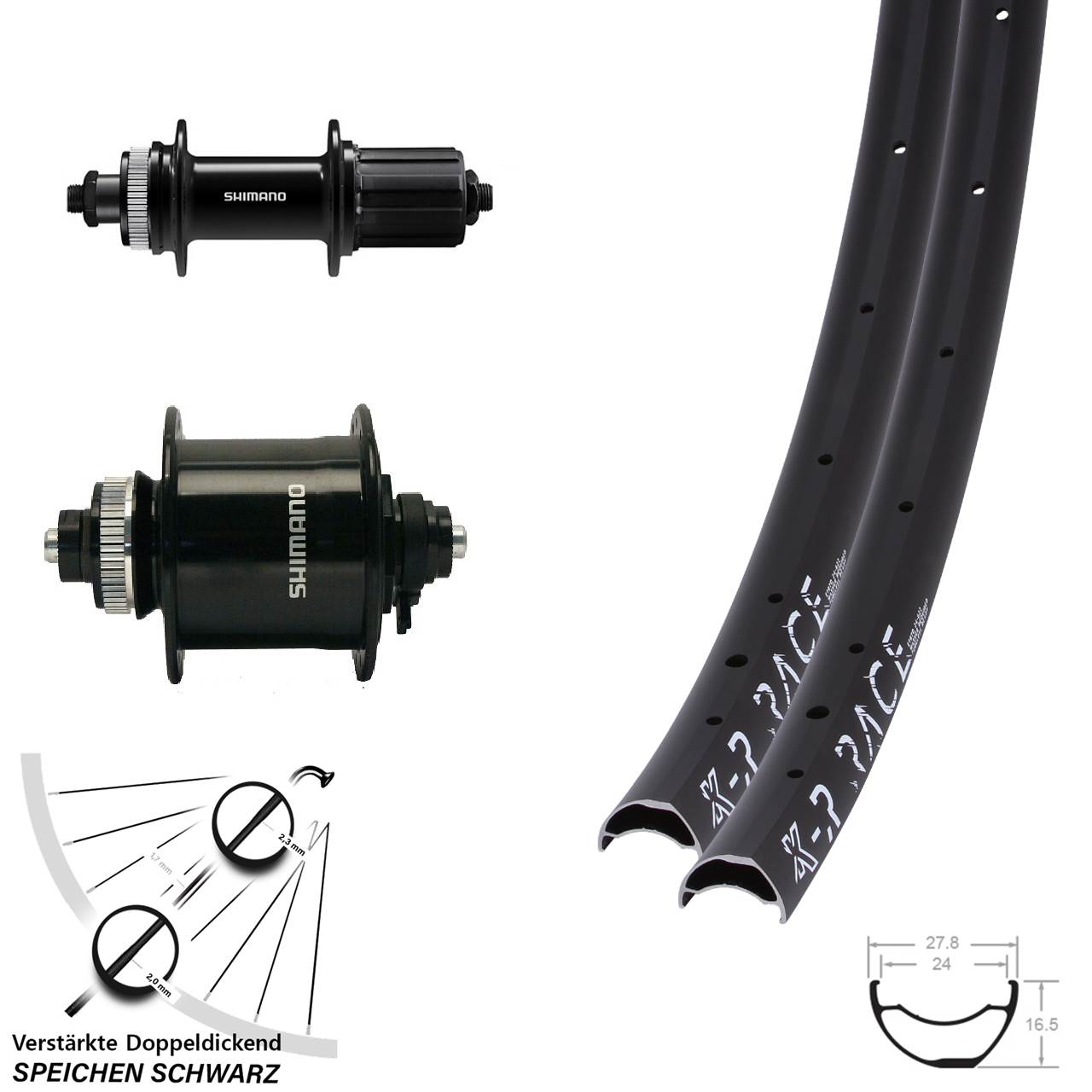 Centerlock Laufradsatz QR 29 Zoll KX-R Race Shimano DH-UR700 FH-QC400 8-11 fach HG