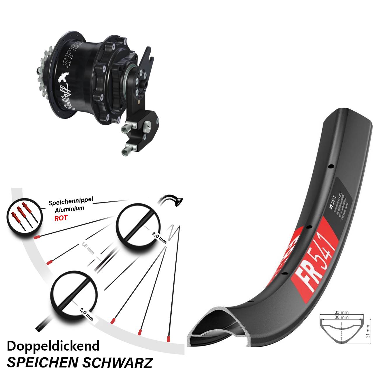 29 Zoll Hinterrad Rohloff CC OEM2 Speedhub 500/14 DT Swiss FR 541