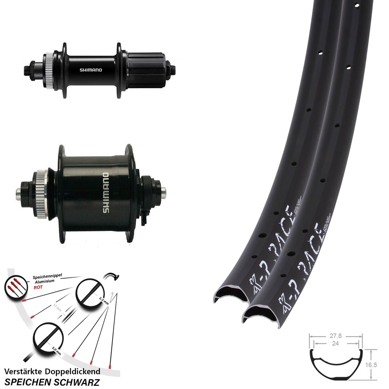 Centerlock Laufradsatz QR 29 Zoll KX-R Race Shimano DH-UR700 FH-QC400 8-11 fach HG