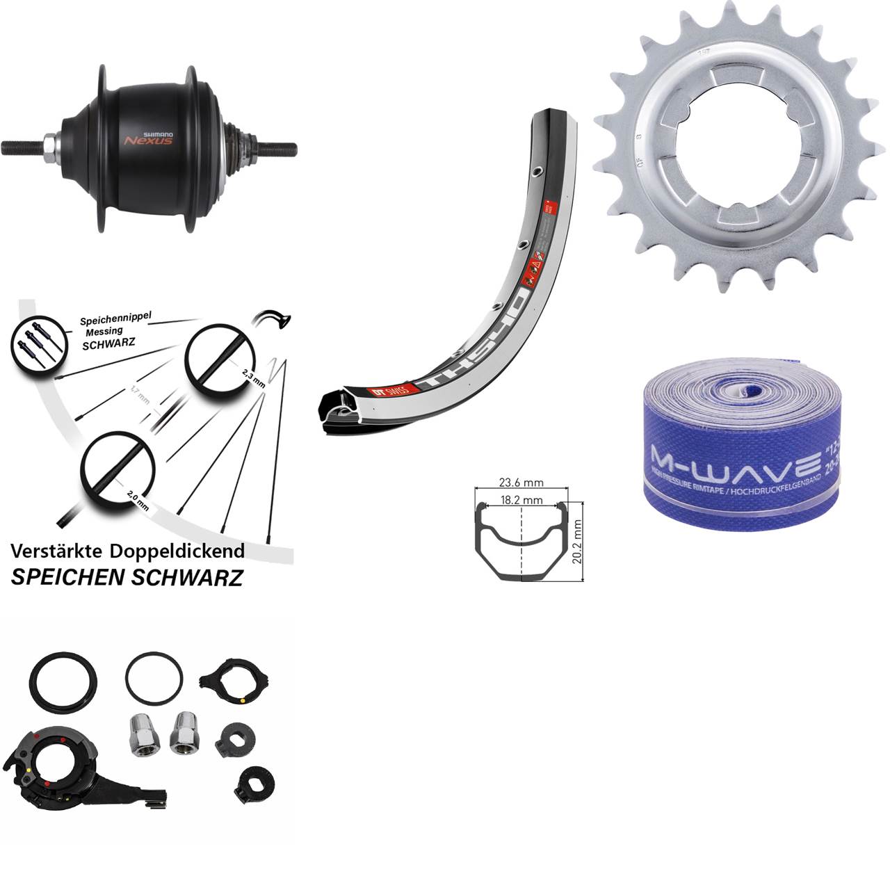 Hinterrad 28 Zoll DT Swiss TK540 Shimano Nexus 8 Gang Premium