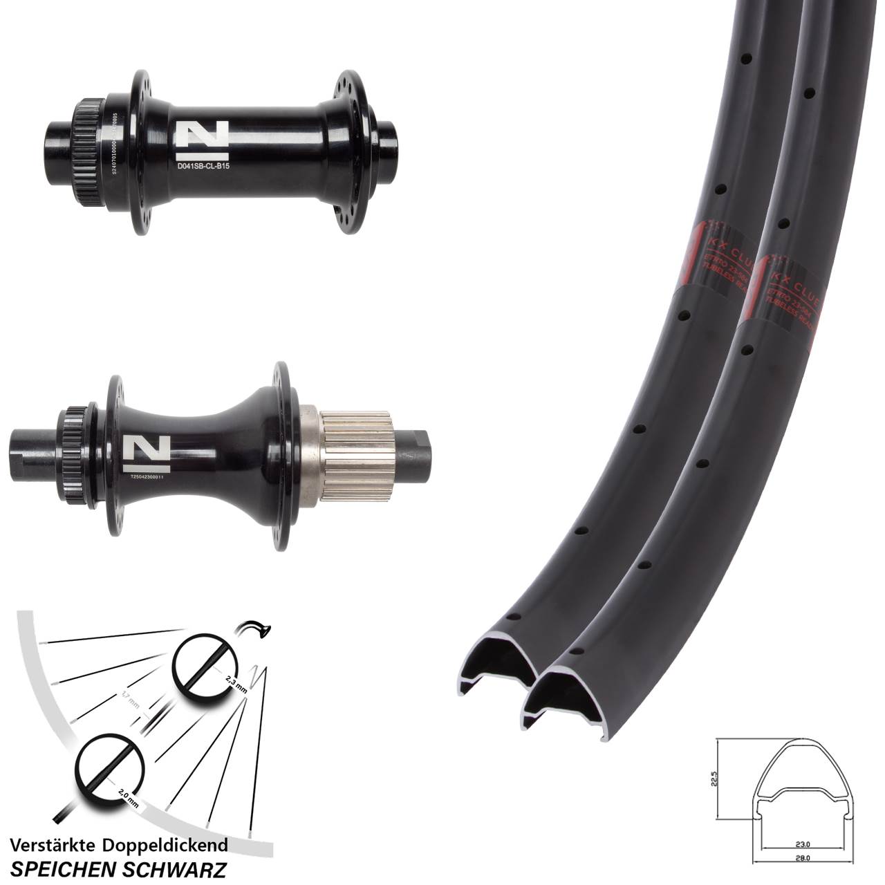 27,5 Zoll KX Clue Novatec D041 D462SB Disc Laufradsatz Boost Micro Spline