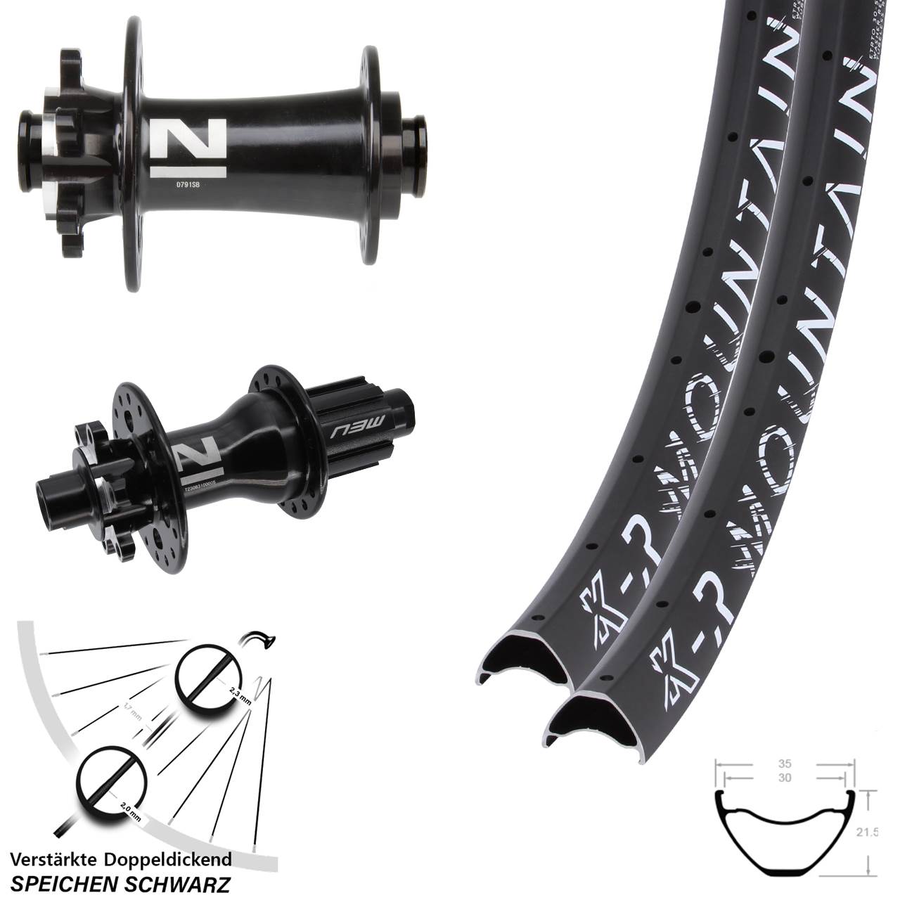 29+ Zoll KX-R Mountain Novatec D791 D792 Laufradsatz 6-Loch 12x100/142 Campa N3W
