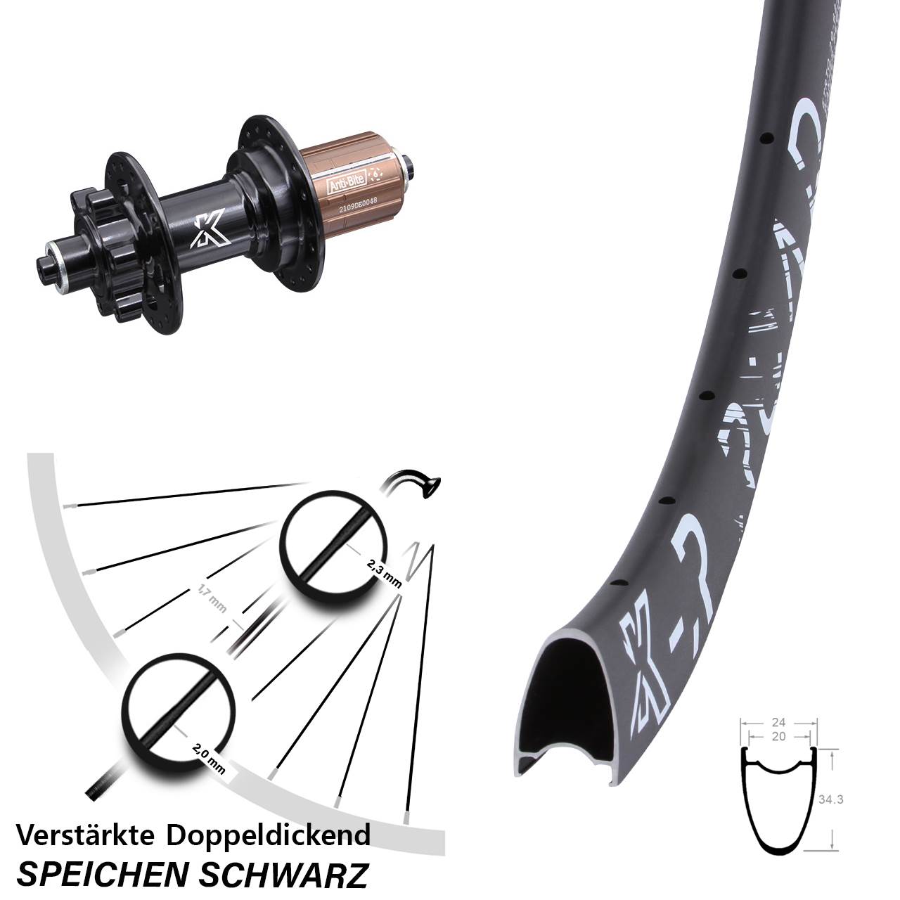 Disc Laufrad 28 Zoll KXR-M Road 8-12 fach HG QR
