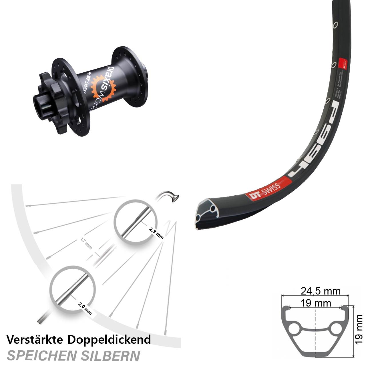 Disc Laufrad 29 Zoll DT Swiss 466d-350 15x100