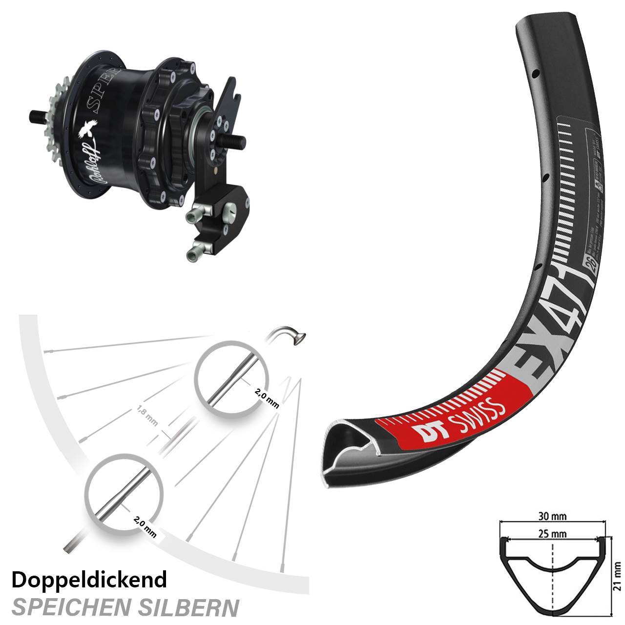 29 Zoll DT Swiss EX471 Rohloff Speedhub TS OEM2