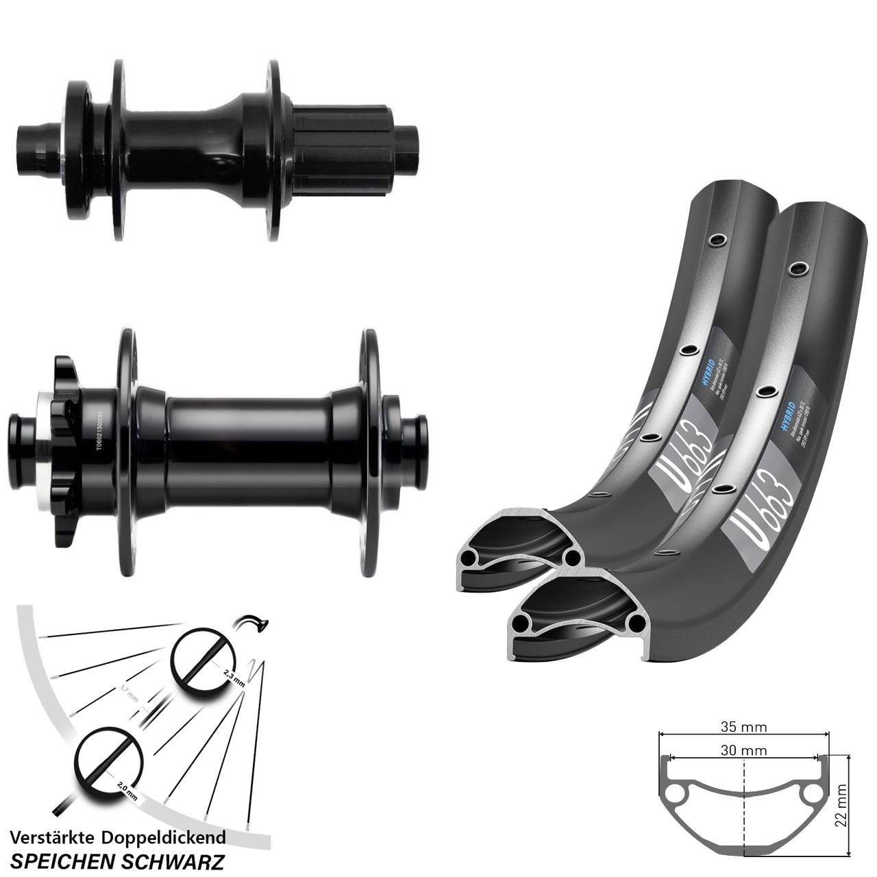 DT Swiss U663 Fastace Novatec D341 29 Zoll 6-Loch Laufradsatz 15x110 12x148 8-12 fach HG